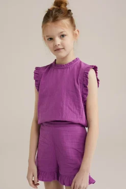 Meisjes singlet met volants