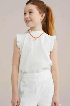 Meisjes singlet met volants