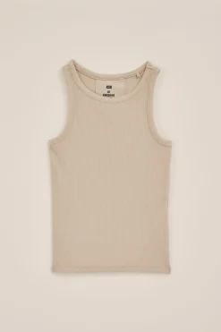 Meisjes singlet van ribstof
