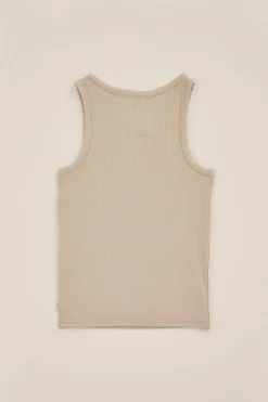 Meisjes singlet van ribstof
