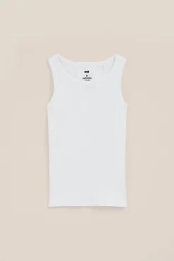 Meisjes singlet van ribstof