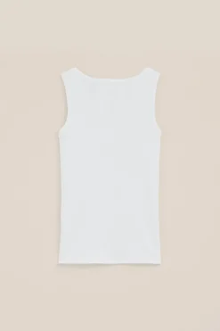 Meisjes singlet van ribstof