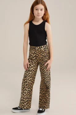 Meisjes singlet van ribstof