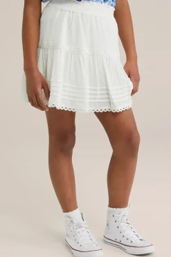 Meisjes skort met embroidery