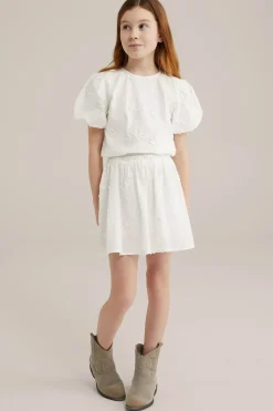 Meisjes skort met embroidery