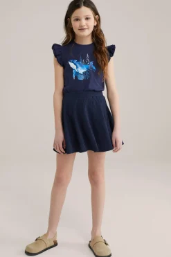 Meisjes skort met structuur