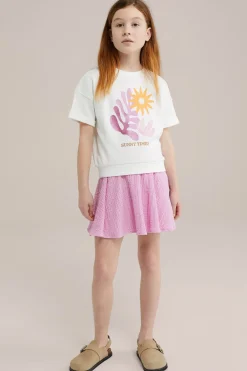 Meisjes skort met structuur