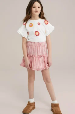 Meisjes skort met structuur