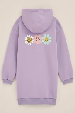 Meisjes SmileyWorld&reg; sweatjurk met opdruk