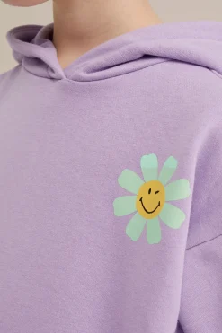 Meisjes SmileyWorld&reg; sweatjurk met opdruk