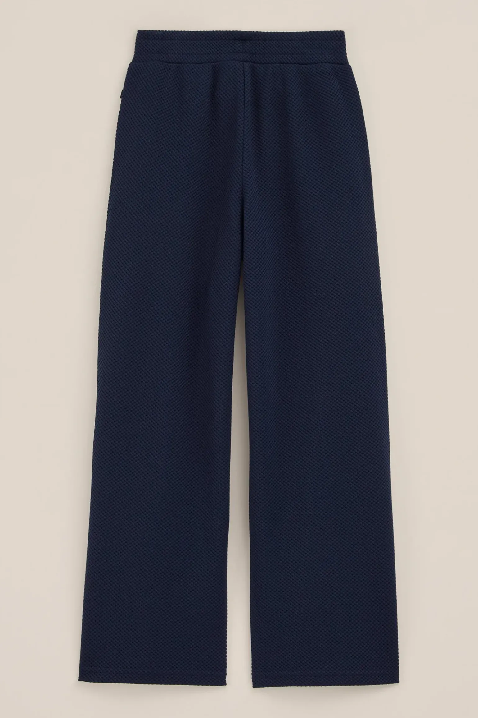 Meisjes straight fit broek met structuur