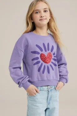 Meisjes sweater met opdruk
