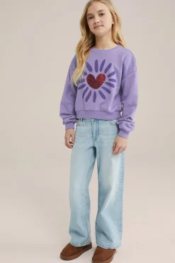 Meisjes sweater met opdruk
