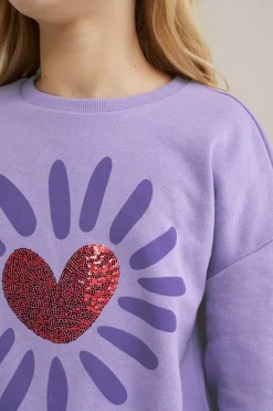 Meisjes sweater met opdruk