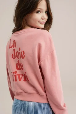 Meisjes sweater met opdruk