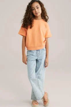 Meisjes sweat t-shirt met embroidery
