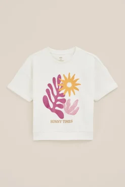 Meisjes sweat t-shirt met opdruk