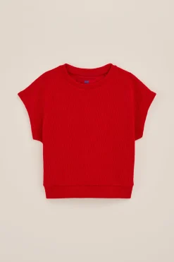 Meisjes sweat t-shirt met structuur