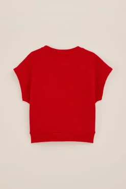 Meisjes sweat t-shirt met structuur