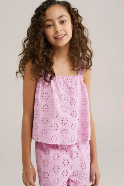 Meisjes top met embroidery