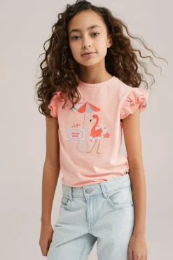 Meisjes top met opdruk