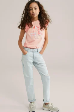 Meisjes top met opdruk