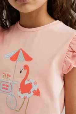 Meisjes top met opdruk