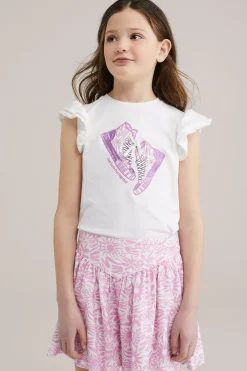 Meisjes top met opdruk