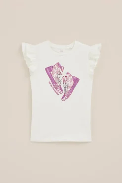 Meisjes top met opdruk
