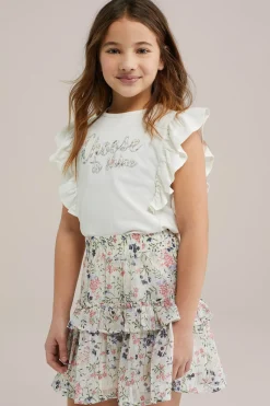 Meisjes top met opdruk
