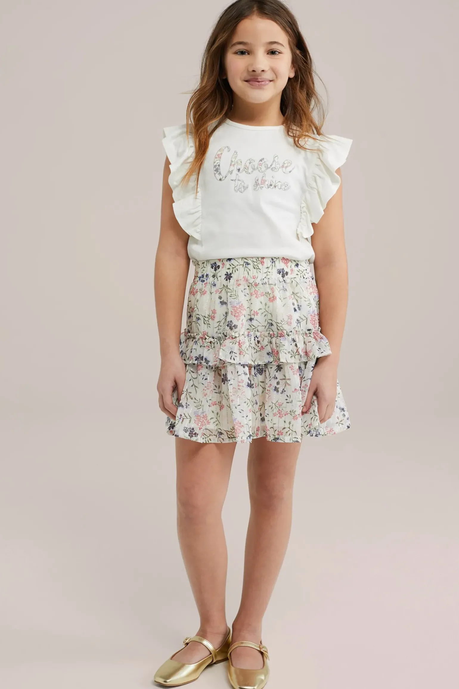 Meisjes top met opdruk