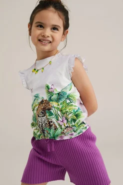 Meisjes top met opdruk