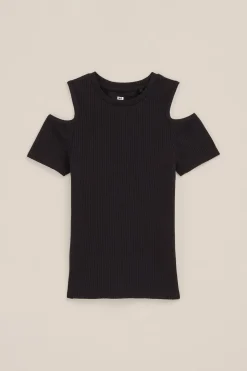 Meisjes top met rib structuur