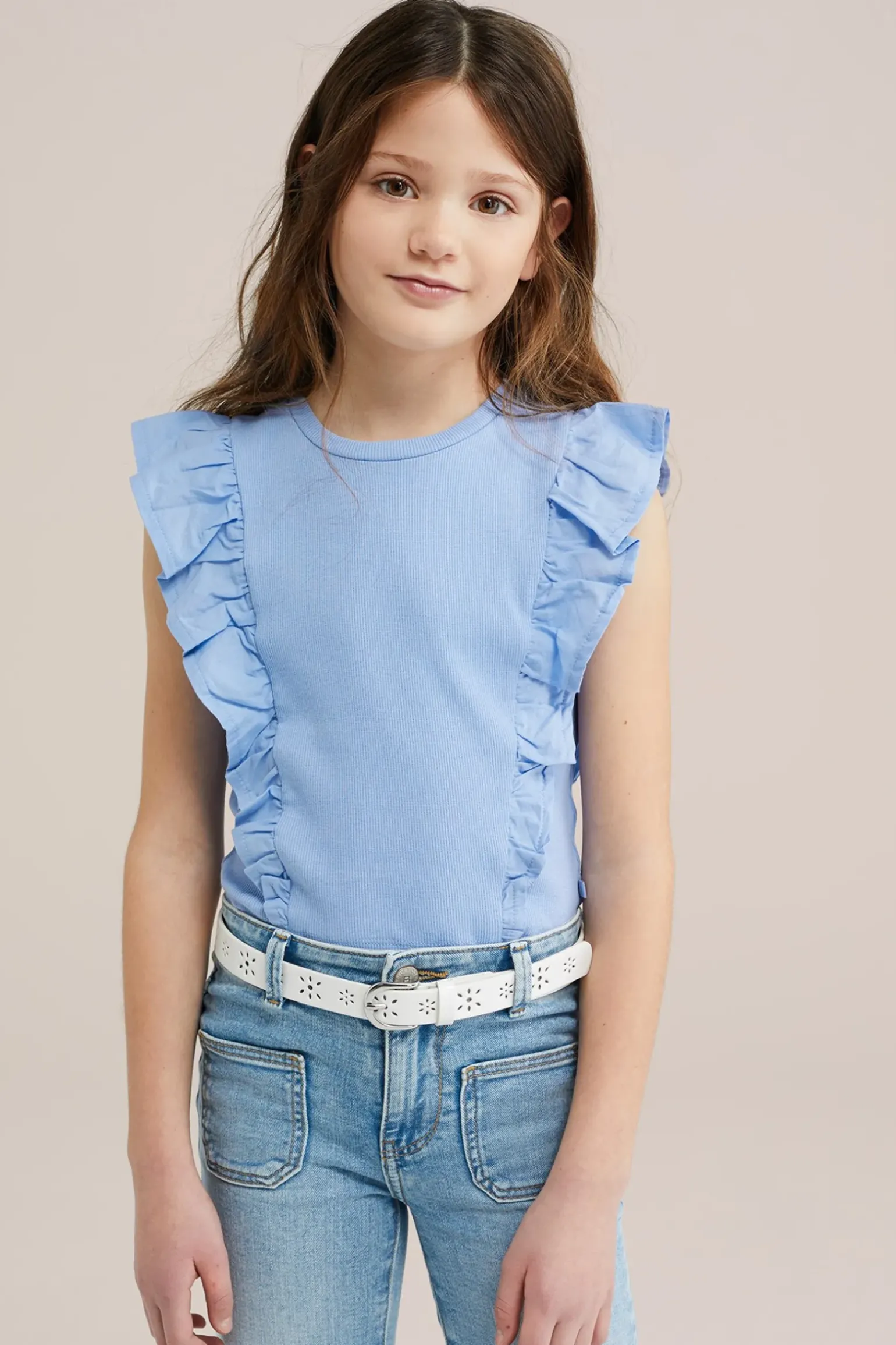 Meisjes top met ruches