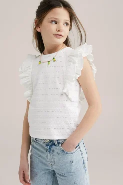 Meisjes top met structuur