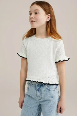 Meisjes top met structuur