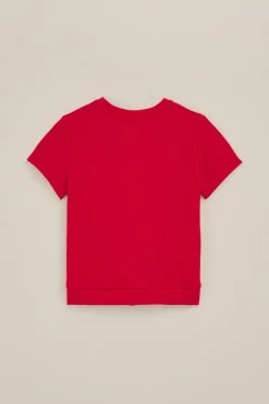 Meisjes T-shirt met knoopdetail