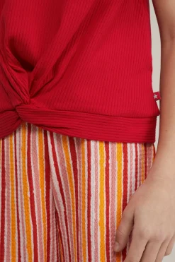 Meisjes T-shirt met knoopdetail
