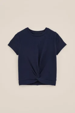 Meisjes T-shirt met knoopdetail