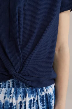 Meisjes T-shirt met knoopdetail