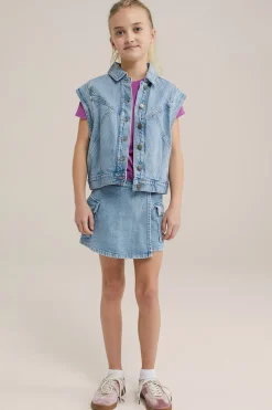 Meisjes T-shirt met knoopdetail
