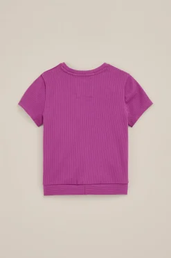 Meisjes T-shirt met knoopdetail