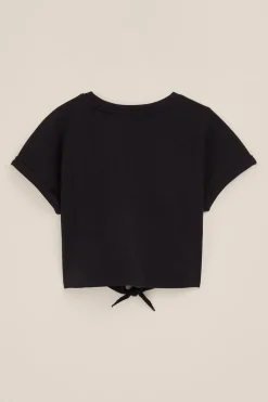 Meisjes T-shirt met knoopdetail