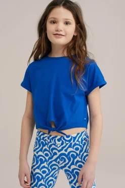 Meisjes T-shirt met knoopdetail