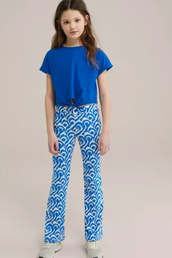 Meisjes T-shirt met knoopdetail