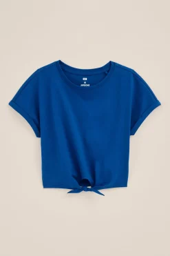 Meisjes T-shirt met knoopdetail