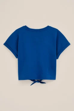 Meisjes T-shirt met knoopdetail