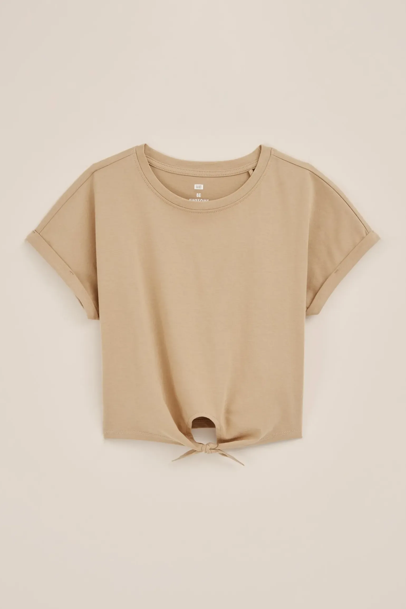 Meisjes T-shirt met knoopdetail