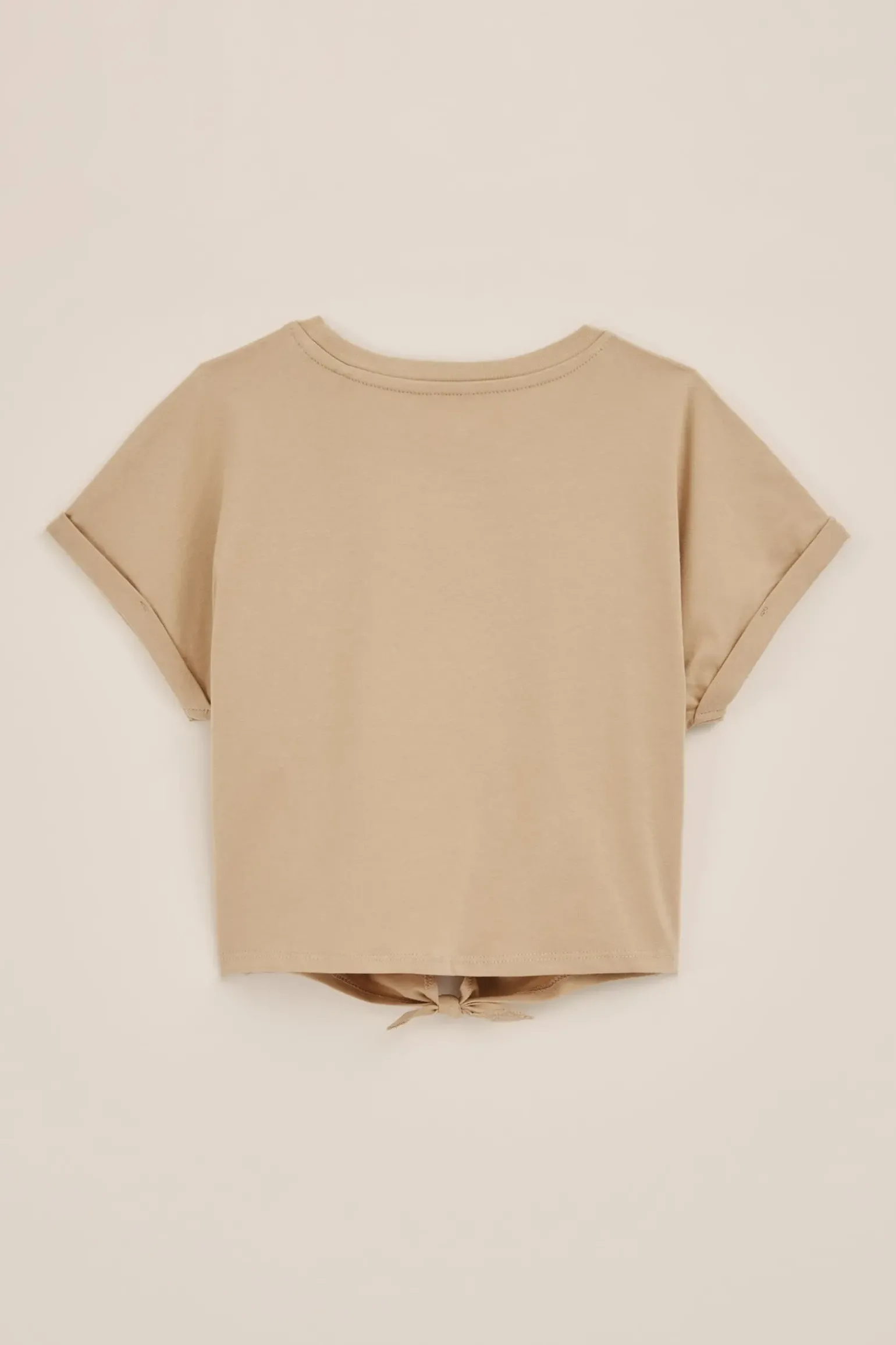 Meisjes T-shirt met knoopdetail