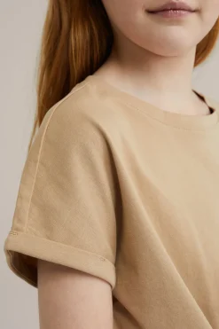 Meisjes T-shirt met knoopdetail